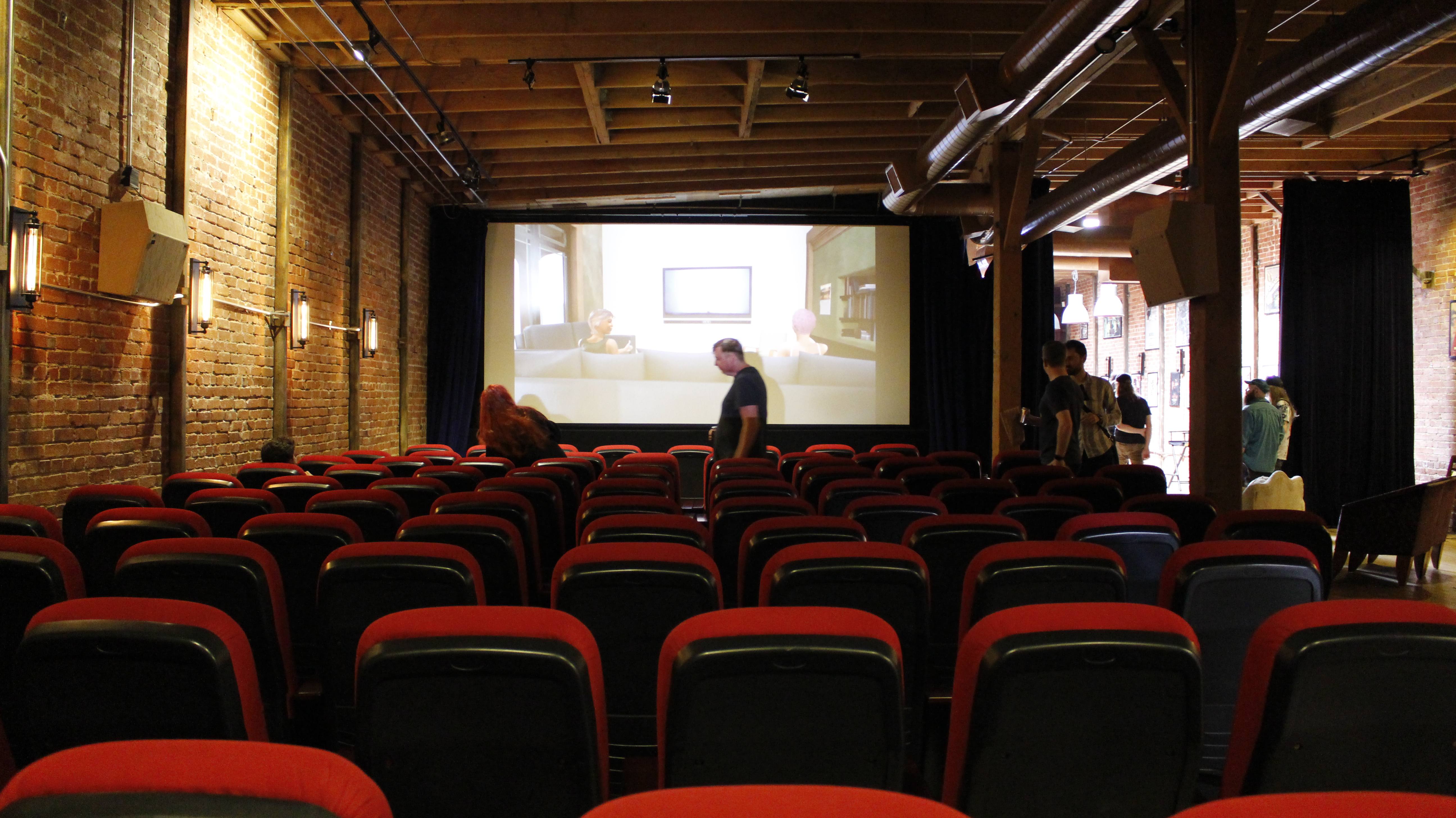 The room filling up before the lights went down.