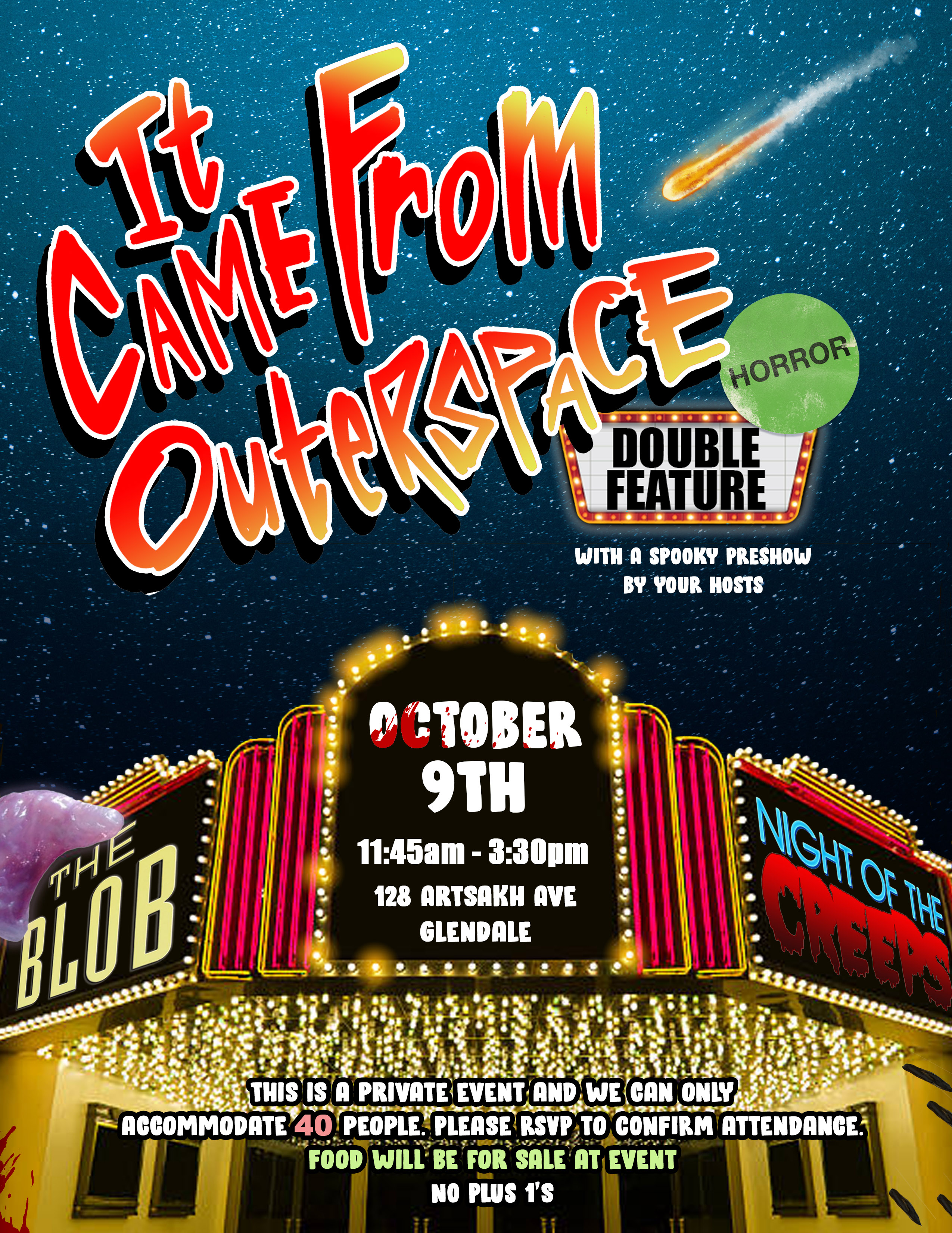 It Came From Outer Space Horror Double Feature poster