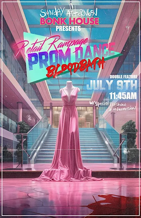 Sunday Afternoon Bonkhouse Presents 80's B-Movie Mystery Double Feature poster